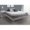 Image de Ensemble matelas ACTIFLEX PLUS 200x200 Ressorts ensachés+Mémoire de forme Maxi épaisseur 7zones confort + sommier KIT gris