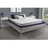 Image de Ensemble matelas Ressorts ensachés + Mémoire de forme ACTIFLEX ERGO 140x200 Maxi épaisseur 5zones confort + sommier KIT gris