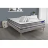 Image de Pack prêt à dormir matelas Ressorts ensachés ACTIFLEX PUR 200x200 3zones de confort + sommier KIT gris + 2 oreillers+couette