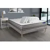 Image de Pack prêt à dormir matelas ACTIFLEX NIGHT 160x200 RESSORTS ENSACHES 3zones confort + sommier KIT gris + 2 oreillers +couette
