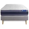 Image de Ensemble matelas Latex+Mémoire de forme ACTILATEX MORPHO 90x200 Maxi épaisseur 5zones de confort + sommier KIT gris
