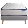 Image de Ensemble matelas Latex et Mémoire de forme ACTILATEX FORM 90x190 cm 5zones de confort + sommier KIT gris