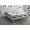 Image de Pack prêt à dormir matelas 140x190 ACTILATEX SOFT 3zones de confort + sommier KIT gris + 2 oreillers + couette
