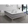 Image de Pack prêt à dormir matelas Latex + mémoire de forme ACTILATEX PUR 160x200cm + sommier KIT gris + 2 oreillers + couette
