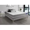 Image de Ensemble matelas Latex + mémoire de forme ACTILATEX PUR 180x200cm 3zones de confort + sommier KIT gris