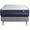 Image de Ensemble matelas ACTIMEMO TECH 90x200 Mémoire de forme Maxi épaisseur 5zones de confort + sommier KIT gris