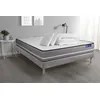 Image de Pack prêt à dormir matelas à mémoire ACTIMEMO PUR 140x200cm 3zones de confort + sommier KIT gris + 2 oreillers + couette