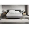 Image de Pack Matelas Vingt-Huit - Ressorts ensachés et mémoire de forme - Ep : 28cm - Sommier kit Gris avec couette et 2 oreillers