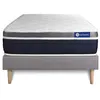 Image de Ensemble ACTIFLEX CONFORT Matelas Ressorts ensachés+mémoire de forme 80x190cm Maxi épaisseur + sommier KIT gris