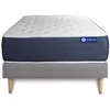Image de Ensemble matelas Ressorts ensachés et Mémoire de forme ACTIFLEX SLEEP 120x200 5zones de confort + sommier KIT gris