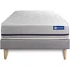 Image de Ensemble matelas 120x190 ACTIFLEX SOFT 3zones de confort + sommier KIT gris