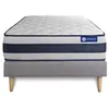 Image de Ensemble matelas Latex et Mémoire de forme ACTILATEX ERGO 80x200 cm Maxi épaisseur 5zones de confort + sommier KIT gris