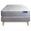 Image de Ensemble matelas ACTIMEMO DREAM mémoire de forme 120x200 cm 5zones de confort + sommier KIT gris