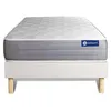 Image de Ensemble matelas ACTIFLEX DREAM Ressorts ensachés et mémoire de forme 80x200 cm 5zones de confort + sommier KIT blanc