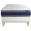 Image de Ensemble matelas Latex+Mémoire de forme ACTILATEX MORPHO 120x190 Maxi épaisseur 5zones de confort + sommier KIT blanc