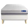 Image de Ensemble matelas 120x200 ACTILATEX SOFT 3zones de confort + sommier KIT blanc