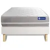 Image de Ensemble matelas Mémoire de forme ACTIMEMO TOUCH 120x190 3zones de confort + sommier KIT blanc