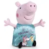 Image de Peluche cousine de peppa pig : chloe robe turquoise licorne 32 cm - peluche licence - cochon - doudou enfant
