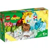 Image de Lego duplo - boite de construction creative 120 pieces - briques 1er age 18 mois et plus - ref. 10978 + carte animaux