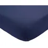 Image de Drap housse Trois Kilos Sept Coton Bleu 60x120 cm