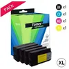 Image de Compatible HP 932XL/933XL Pack 4 Cartouches Noir et couleurs (C2P42AE)