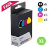 Image de Pack 15 Cartouches 6 noires/ 9 couleurs génériques Epson 29XL Fraise (C13T29964010)