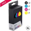 Image de Compatibles Brother LC1280XLVALBP Pack 5 Cartouches génériques Noire et Couleurs (série Neptune)