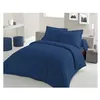Image de Parure de couette LOVELY HOME 240 x 260 cm 100% coton bleu uni