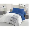 Image de parure de couette microfibre ambroisie - 1 housse de couette 220 x 240 cm + 2 taies d'oreiller 63 x 63 cm - bleu