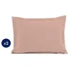Image de Lot de 2 taies d'oreiller - Lh71619 - 50 x 70 cm - Rose