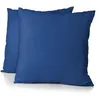 Image de Lot de 2 taies d'oreiller - HOME LINGE PASSION - 63 x 63 cm - Bleu