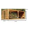 Image de Pergola thermauvent en bois thermo chauffé avec ventelles mobiles Habrita tho3562vvt