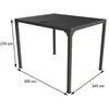 Image de Pergola bioclimatique aluminium balcon et terrasse 7,20 m2 gris anthracite Habrita per2430bi