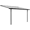 Image de Toit terrasse 9,21 m2 - Toit en polycarbonate 6 mm + toile polyester 130 gr/m2 écru