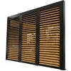 Image de Ventelles alu Habrita Foresta PERBIV36B imitation bois pour côté 3,60m pour pergola bioclimatique PER3630BI et PER3660BI