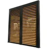 Image de Ventelles aluminium mobiles imitation bois - 3 m pour pergola PER 3630 BI, 2430 BI