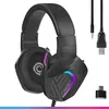 Image de Casque Gamer LED pour PS5/PS4/Switch/Xbox/PC - Oniverse - Micro et Haut-parleurs 50mm - Meteor Noir