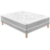 Image de Ensemble Matelas et Sommier Douces Nuits 9738-8 160x200 Ferme Sommier Moelleux Blanc