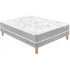 Image de Ensemble matelas Douces Nuits Laly 100% Latex + Sommier Base Morpho 120x190