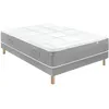 Image de Ensemble Douces Nuits Riviera 744 ressorts ensachés + 6 cm Viscoélastique + Sommier Base Ferme 120x190