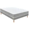 Image de Ensemble Douces Nuits Remory 667 ressorts ensachés + 2 cm Viscoélastique + Sommier Base Ferme 160x200 avec 2 sommiers