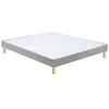 Image de Sommier Bultex Vigoroso gris confort ferme + pieds 2x100x200