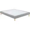 Image de Sommier déco gris confort medium 15 cm avec pieds Bultex Mediano 100x200