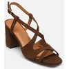 Image de Sandales n°953 - Suede - Noisette par Rivecour Marron 40 Femme