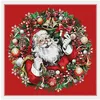 Image de Tissu carré jacquard 48x48 Père Noël(...) - CLAUS ROUGE
