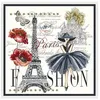 Image de Tissu carré Jacquard 48x48 Paris(...) - ADELEBLANC