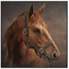 Image de Carré simili cuir 44 x 44 cm tête de cheval(...) -