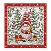 Image de Tissu carré jacquard 48/48 nains de Noël(...) - 108 Rouge