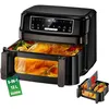 Image de Friteuse à air chaud XXL 12L une ou double chambres réglables, écran tactile 8 programmes