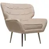 Image de Fauteuil en velours Austin - 79 x 71 x 79.5 cm - Beige